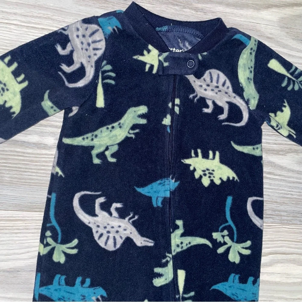 Carter’s Baby Boys Sleeper 6 Months Dinosaur Footie Sleep & Play Blue
